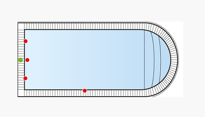 Piscine à débordement D750