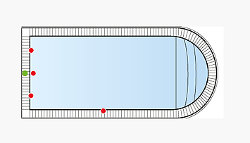 Piscine à débordement D750